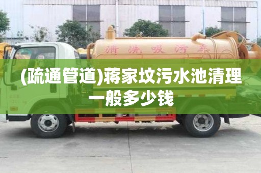 (疏通管道)蒋家坟污水池清理一般多少钱