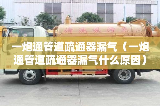 一炮通管道疏通器漏气（一炮通管道疏通器漏气什么原因）