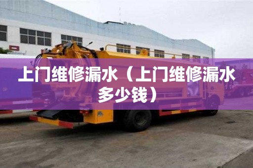 上门维修漏水（上门维修漏水多少钱）