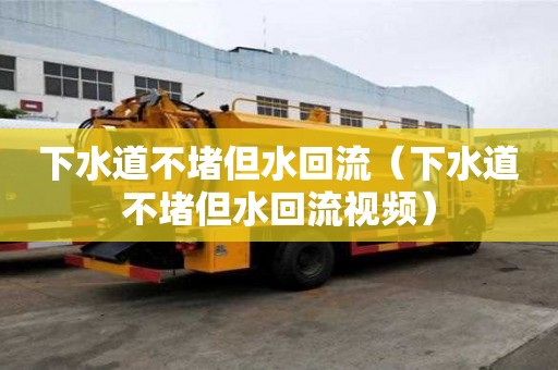 下水道不堵但水回流（下水道不堵但水回流视频）