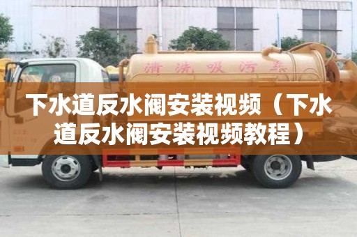 下水道反水阀安装视频(下水道反水阀安装视频教程) 下水道反水阀安装视频(下水道反水阀安装视频教程)