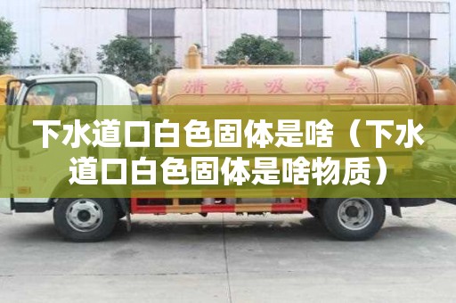 下水道口白色固体是啥(下水道口白色固体是啥物质) 下水道口白色固体是啥(下水道口白色固体是啥物质)
