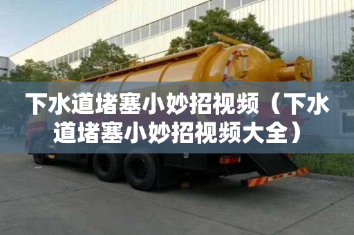 下水道堵塞小妙招视频（下水道堵塞小妙招视频大全）