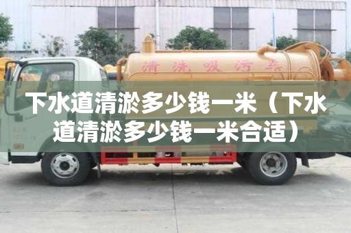 下水道清淤多少钱一米（下水道清淤多少钱一米合适）