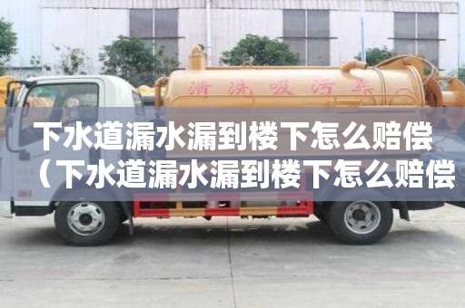 下水道漏水漏到楼下怎么赔偿(下水道漏水漏到楼下怎么赔偿的) 下水道漏水漏到楼下怎么赔偿(下水道漏水漏到楼下怎么赔偿的)