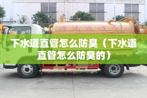 下水道直管怎么防臭（下水道直管怎么防臭的）