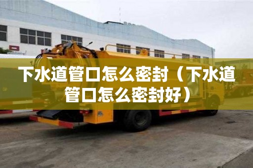 下水道管口怎么密封（下水道管口怎么密封好）
