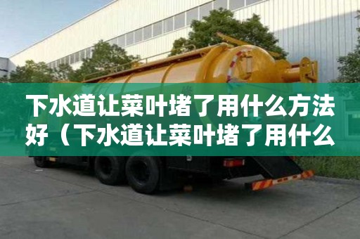下水道让菜叶堵了用什么方法好（下水道让菜叶堵了用什么方法好呢）