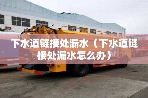 下水道链接处漏水（下水道链接处漏水怎么办）
