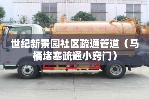 世纪新景园社区疏通管道（马桶堵塞疏通小窍门）