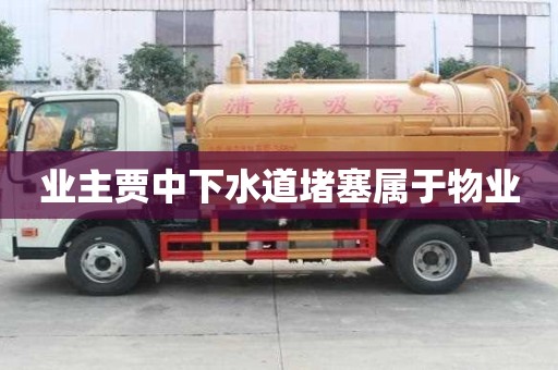 业主贾中下水道堵塞属于物业