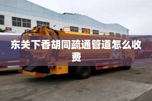 东关下香胡同疏通管道怎么收费 东关下香胡同疏通管道怎么收费