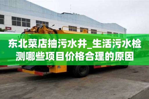 东北菜店抽污水井_生活污水检测哪些项目价格合理的原因