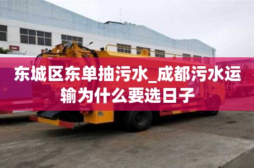 东城区东单抽污水_成都污水运输为什么要选日子