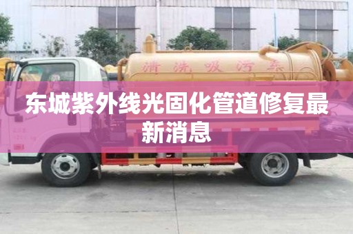 东城紫外线光固化管道修复最新消息