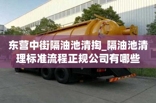 东营中街隔油池清掏_隔油池清理标准流程正规公司有哪些