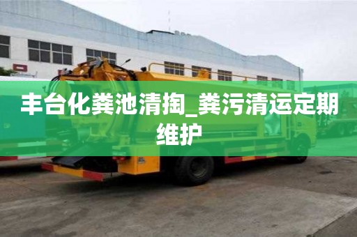 丰台化粪池清掏_粪污清运定期维护