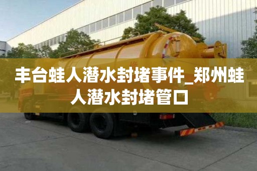 丰台蛙人潜水封堵事件_郑州蛙人潜水封堵管口
