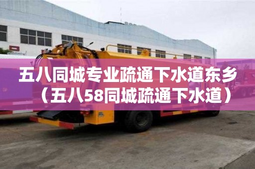 五八同城专业疏通下水道东乡（五八58同城疏通下水道）