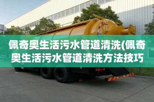 佩奇奥生活污水管道清洗(佩奇奥生活污水管道清洗方法技巧)