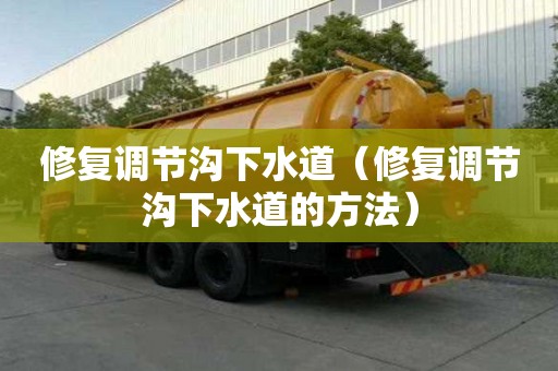 修复调节沟下水道（修复调节沟下水道的方法）