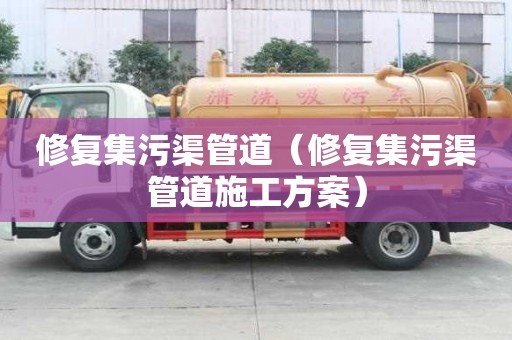 修复集污渠管道（修复集污渠管道施工方案）