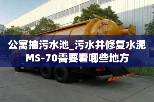 公寓抽污水池_污水井修复水泥MS-70需要看哪些地方