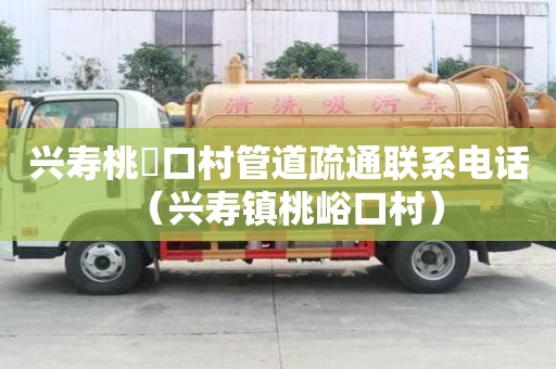 兴寿桃硲口村管道疏通联系电话（兴寿镇桃峪口村）