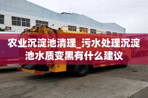 农业沉淀池清理_污水处理沉淀池水质变黑有什么建议