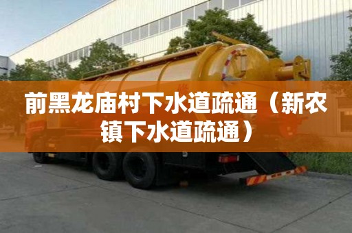 前黑龙庙村下水道疏通（新农镇下水道疏通）