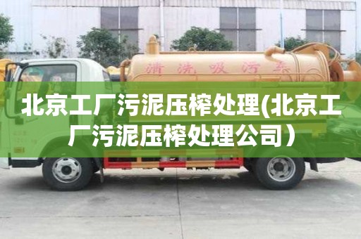 北京工厂污泥压榨处理(北京工厂污泥压榨处理公司）