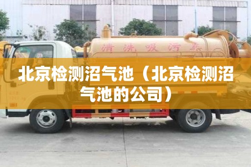 北京检测沼气池（北京检测沼气池的公司）