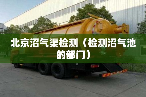 北京沼气渠检测（检测沼气池的部门）
