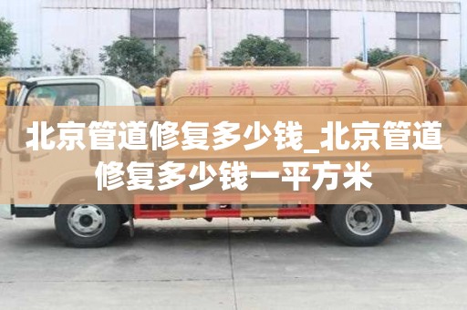 北京管道修复多少钱_北京管道修复多少钱一平方米