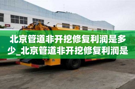 北京管道非开挖修复利润是多少_北京管道非开挖修复利润是多少钱