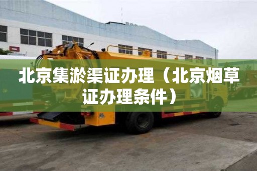 北京集淤渠证办理（北京烟草证办理条件）
