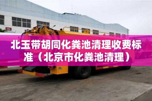 北玉带胡同化粪池清理收费标准（北京市化粪池清理）