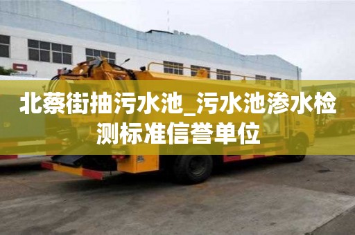 北蔡街抽污水池_污水池渗水检测标准信誉单位