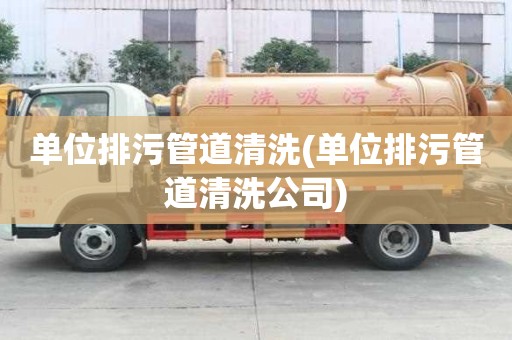 单位排污管道清洗(单位排污管道清洗公司)