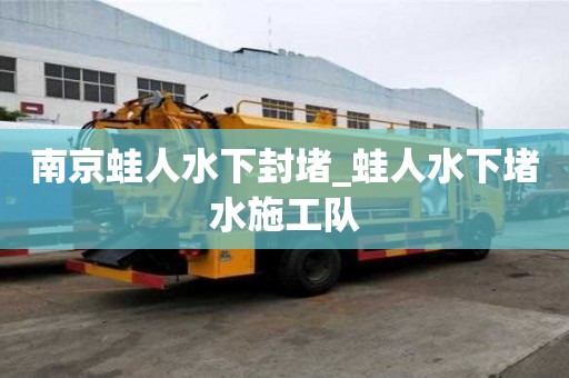 南京蛙人水下封堵_蛙人水下堵水施工队