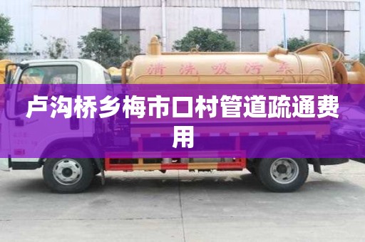 卢沟桥乡梅市口村管道疏通费用 卢沟桥乡梅市口村管道疏通费用