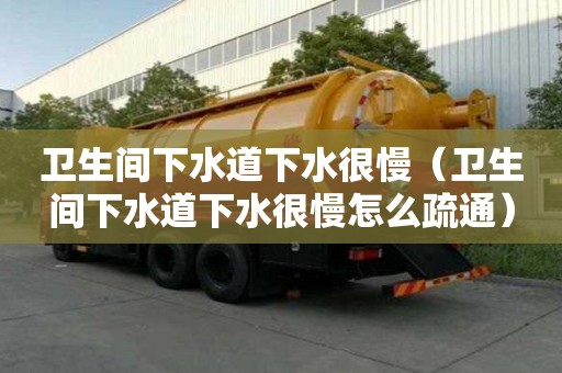 卫生间下水道下水很慢（卫生间下水道下水很慢怎么疏通）