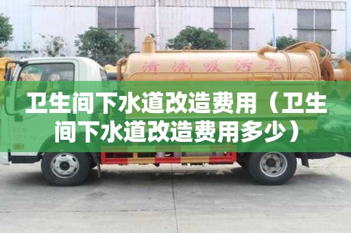 卫生间下水道改造费用（卫生间下水道改造费用多少）