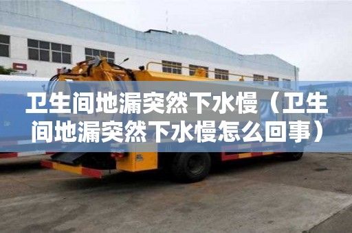 卫生间地漏突然下水慢（卫生间地漏突然下水慢怎么回事）