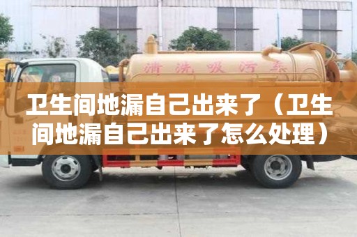 卫生间地漏自己出来了（卫生间地漏自己出来了怎么处理）