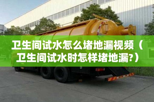 卫生间试水怎么堵地漏视频（卫生间试水时怎样堵地漏?）
