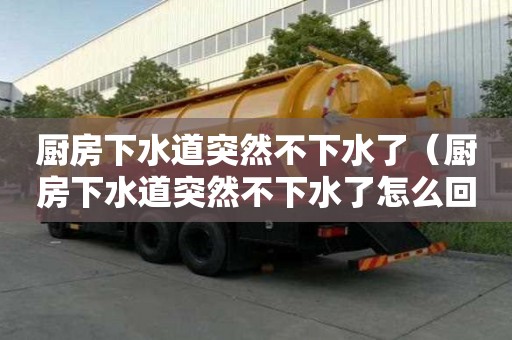 厨房下水道突然不下水了（厨房下水道突然不下水了怎么回事）