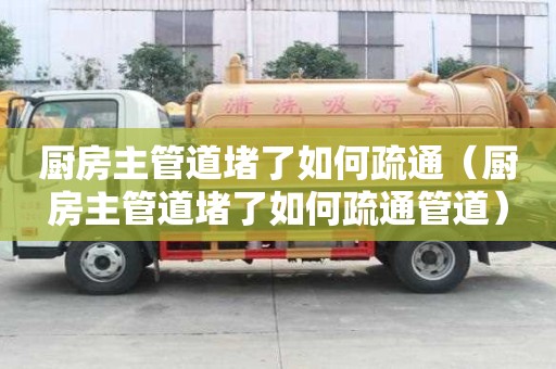 厨房主管道堵了如何疏通（厨房主管道堵了如何疏通管道）