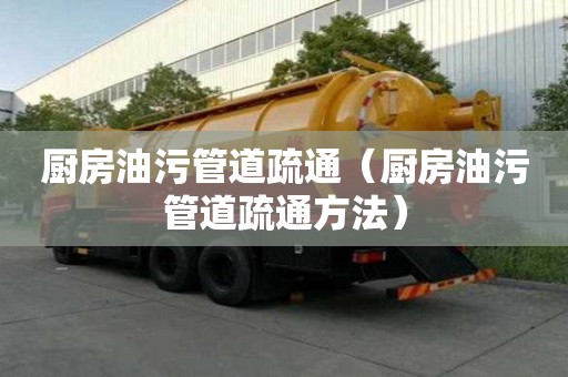 厨房油污管道疏通（厨房油污管道疏通方法）