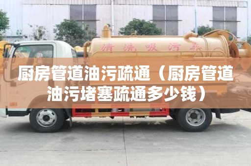 厨房管道油污疏通（厨房管道油污堵塞疏通多少钱）